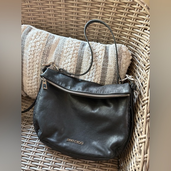 Jimmy Choo Sleek Black Shoulder Bag - Picture 1 of 6